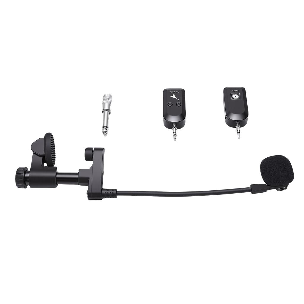 Wireless Instrument Microphone 2.4G Violin Cello Guitar Clip On Condenser Mic for Stage Performance Band