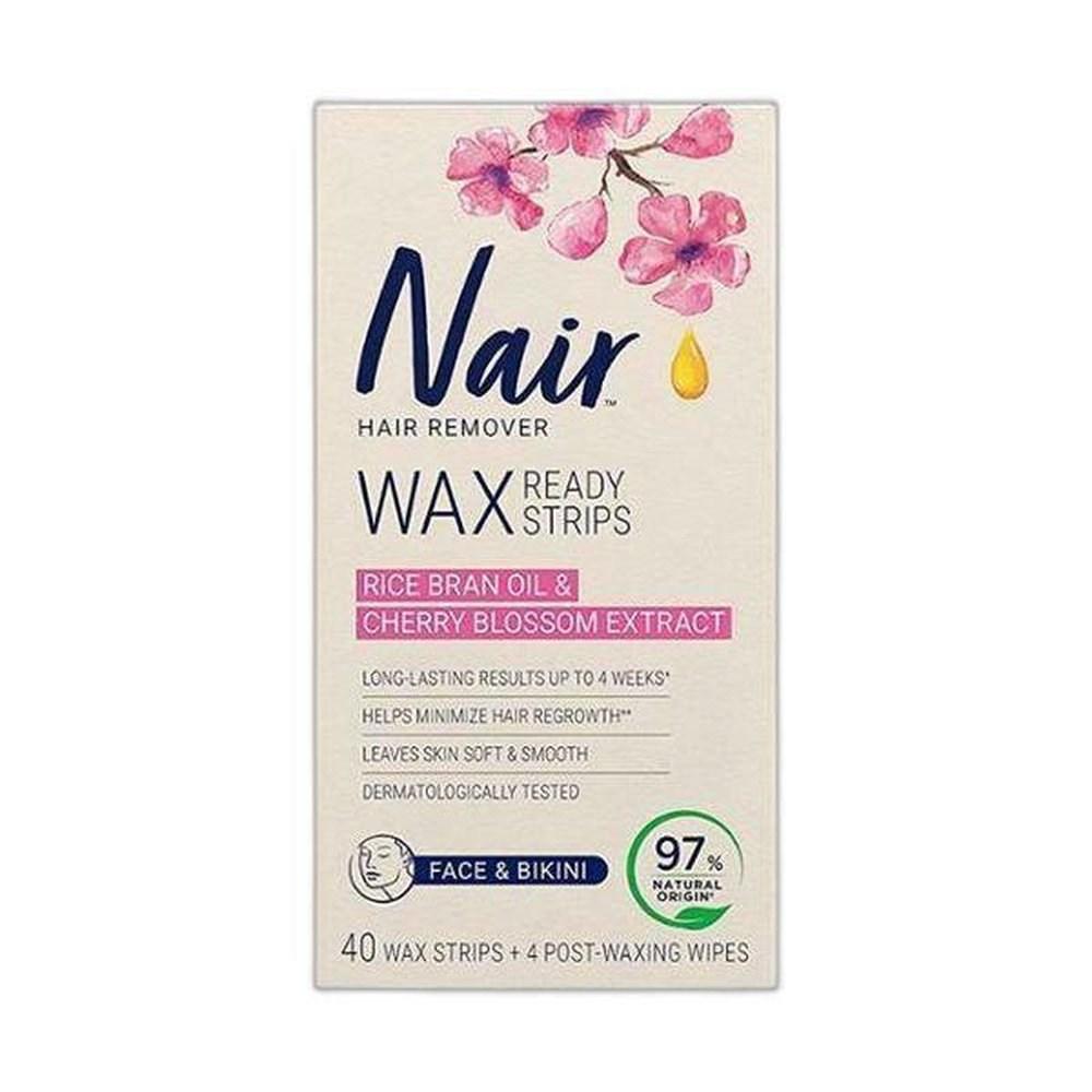 Nair Face & Bikini Line Hair Removal Wax Strips 40 Sheets
