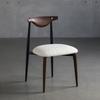 Nordic Modern Wooden Dining Chair - Designer Lambswool Backrest High-End Restaurant Chair for Home/Showroom