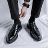Fashion Black Classic Men's Leather Shoes Minimalist Gentleman Style Fashion Party Groom Wedding Versatile Shoes Hot Selling New