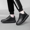 Fashion Leather Elevator Sneakers Men Comfortable Breathable Casual Shoes Height Increase Insole 8cm Lift Men Shoes