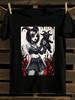 Gothic Black Goat & Red Satanism Graphic T-Shirt