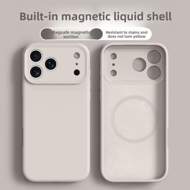 al Liquid Silicone Magnetic Phone Case For For Iphone 17 16 1 14 13 12 Pro Max Plus 17 Air For Soft Protection Cover