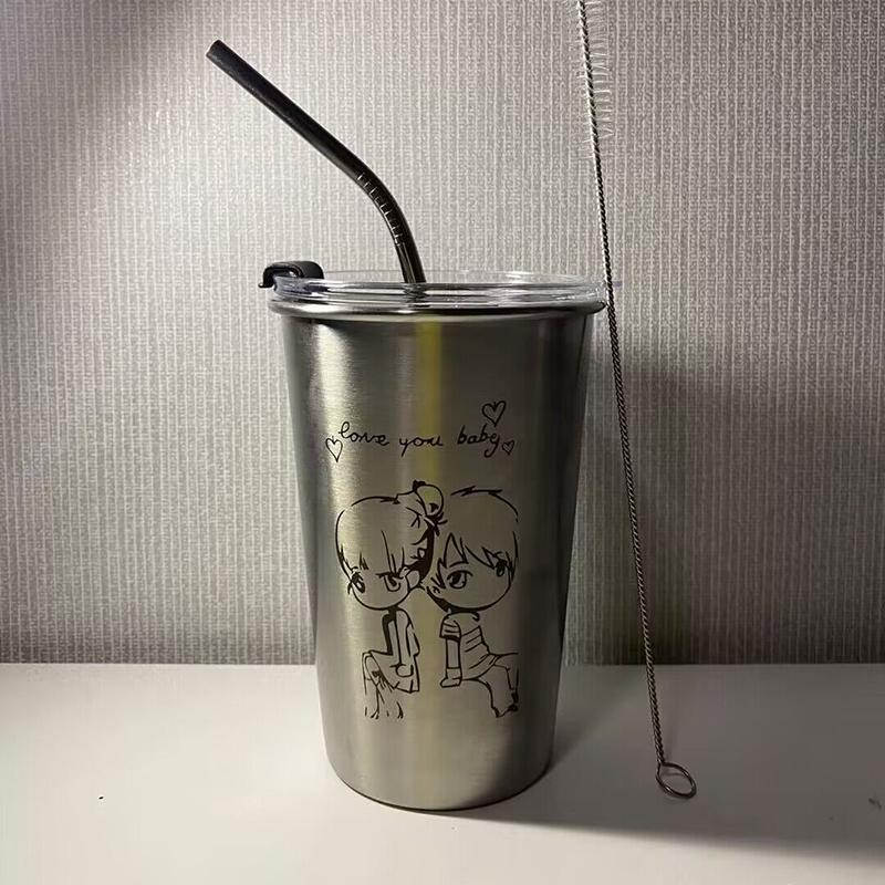 Stainless Steel Beer Wine Cup Portable Silver Beer Tumbler Cocktail Juice Milk Cup Metal Drinking Mug For Bar Outdoor Drinkware