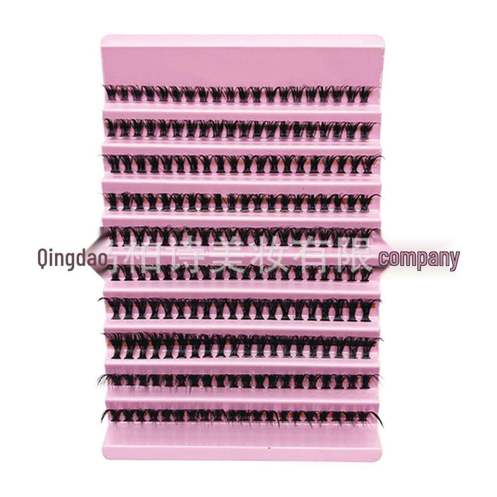 P-Count European & American Style Dense False Eyelash Set with Glue & Tweezers - DIY Segmented Eyelashes, 80 Pieces