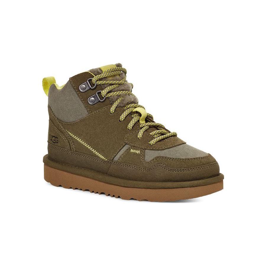 UGG Youth Leather Casual Comfortable Ankle Boots Kids boots Dark-Olive 1134550K-BTOL