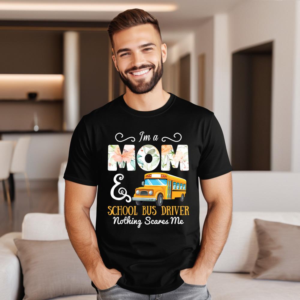 Funny School Bus Driver Gift Tshirts Short Sleeve Classic Unisexs Summer Tops Tees Family Tee Shirt O Neck 100 Cotton Fabric