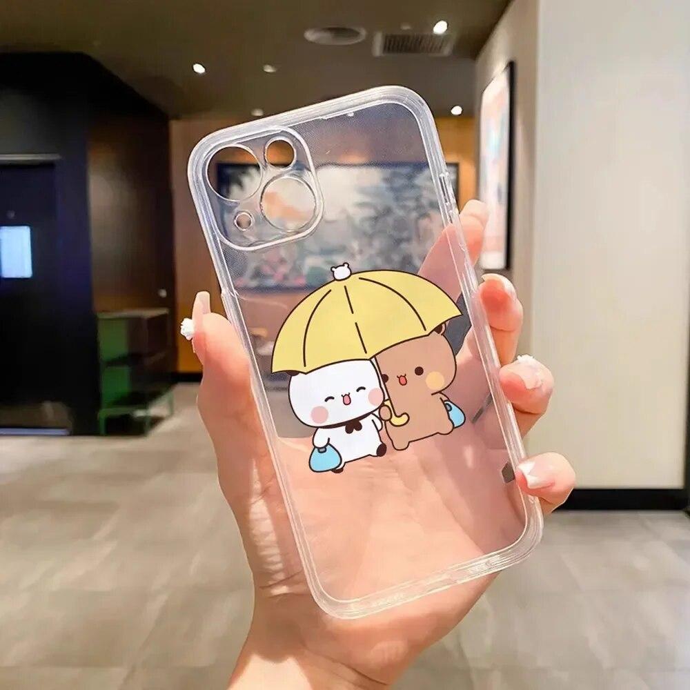 Telefon de animație moale și minunat pentru Iphone 6 8 11 6s 14 XS Max 12 Pro Plus 7 Mini XR X 13 Husă moale dreaptă din TPU