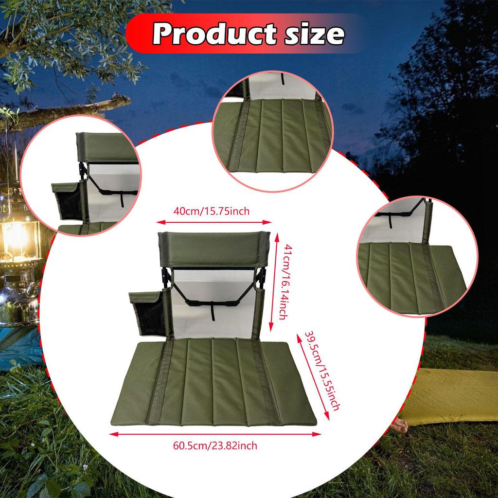 Folding Beach Chair with Back Support ,Camping Backrest