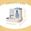 Large Capacity Pet Feeder, Food Dispenser with Wet/Dry Separation Design,