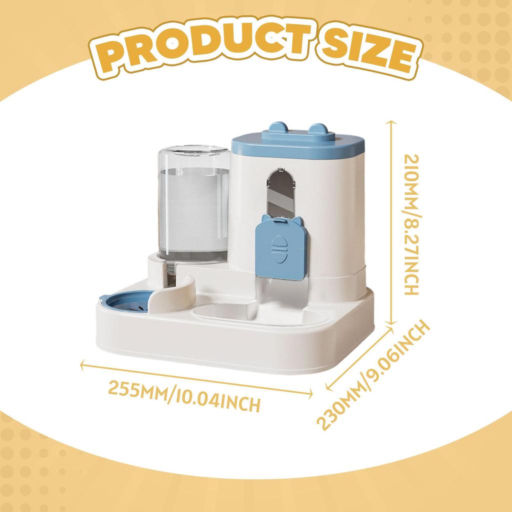 Large Capacity Pet Feeder, Food Dispenser with Wet/Dry Separation Design,
