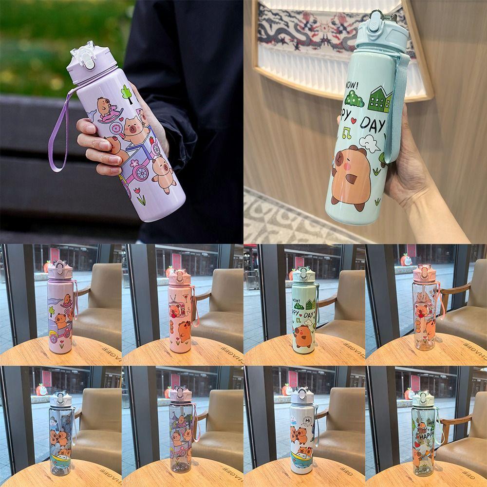 800M Water Bottle Plastic Water Sippy Cup Creative Water Cup  Outdoor Travel