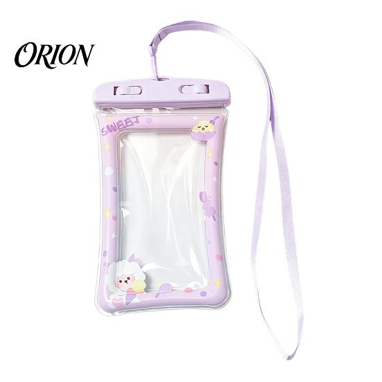 Snorkeling Phone Holder Cute Waterproof Pouch with Floating Airbag And Lanyard, Clear PVC Cellphone Dry Bag for Swimming Beach Pool, Sensitive