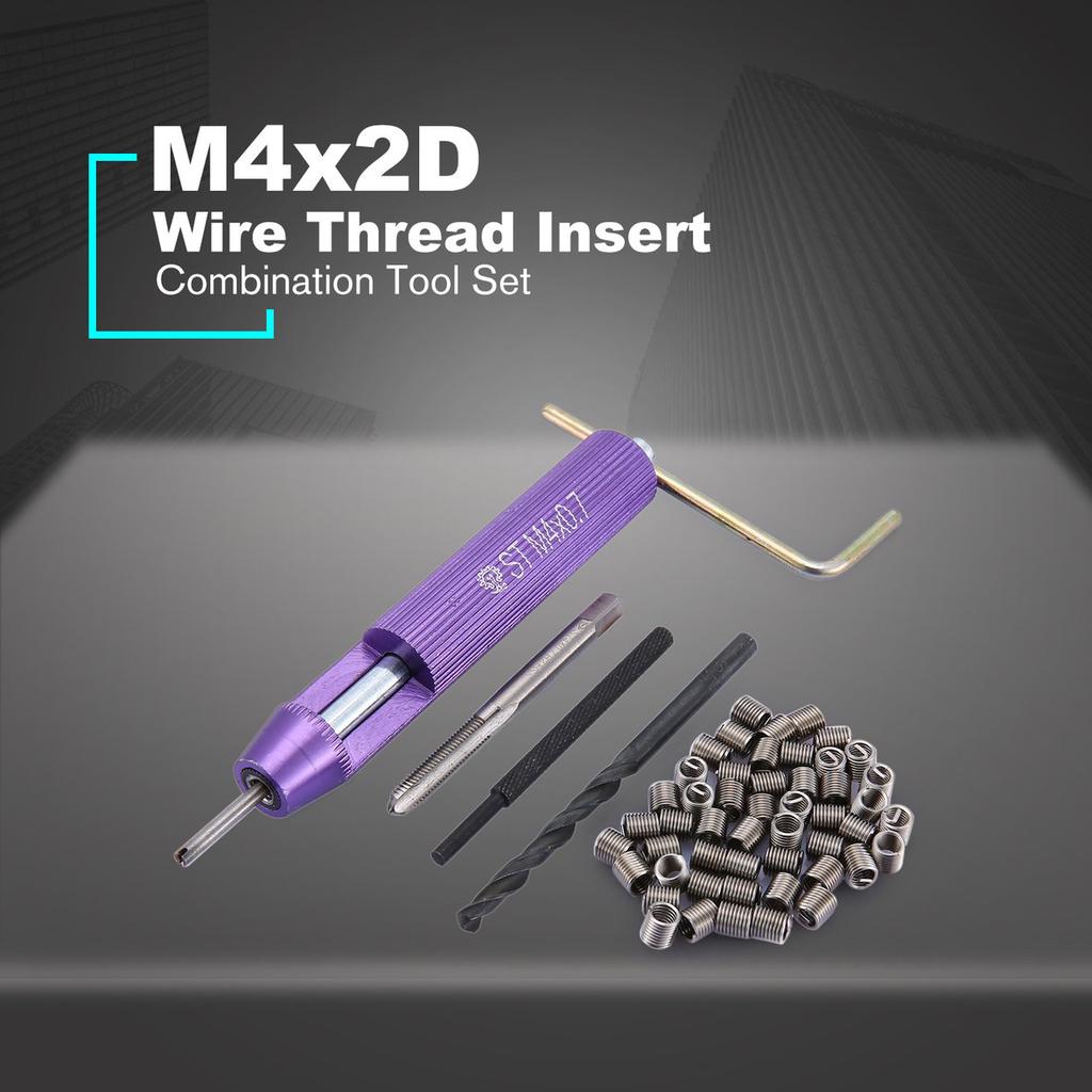 Thread Insert Setting Tool Buy M4 Stainless Steel Wire Thread Insert Combination Tool Set Thread ...