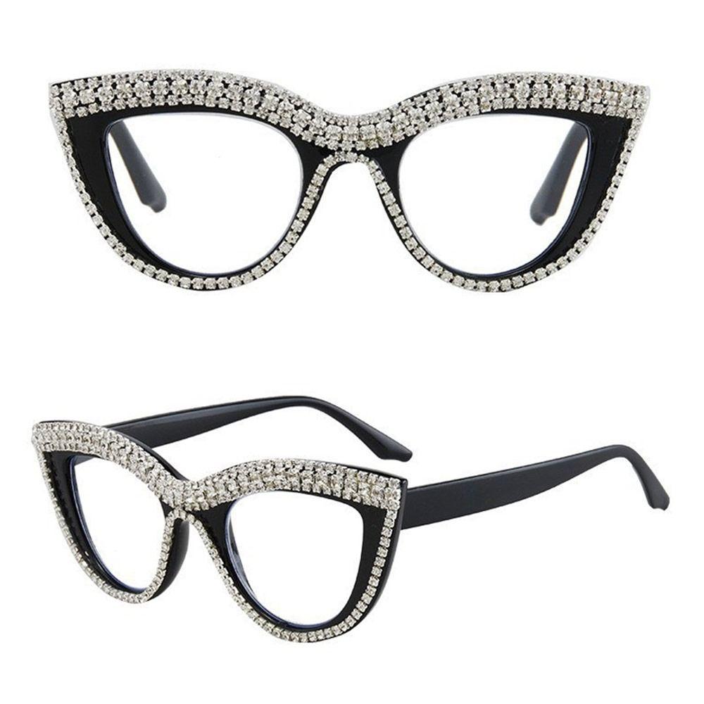 Portable Rhinestone Reading Glasses Eye Protection Vintage Hyperopia Glasses Luxury Ultralight Presbyopia Eyeglasses Office