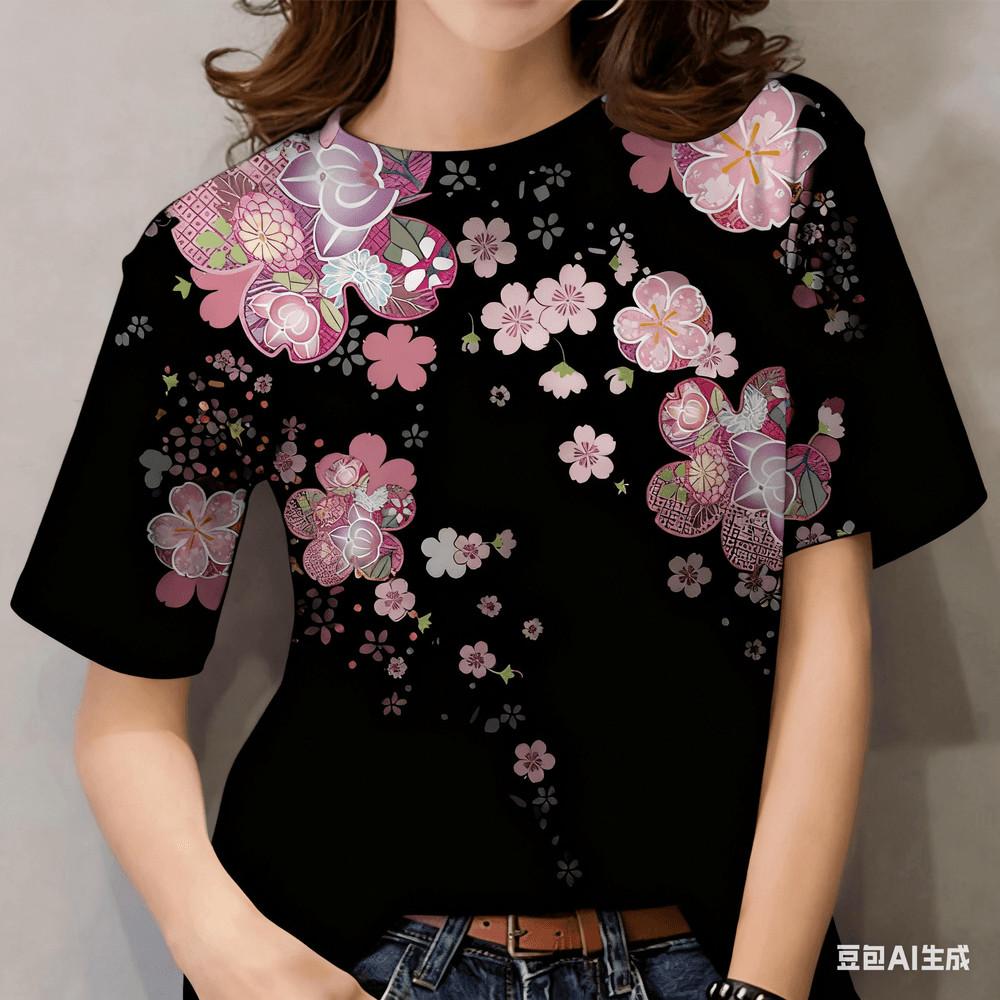Women s Sport T-Shirt - Casual Printed Short Sleeve XS