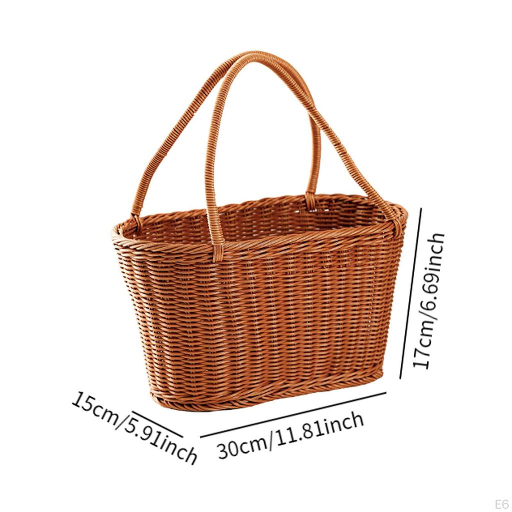 Basket with Handles for Shopping And Organizing Vegetables in Kitchen Garden