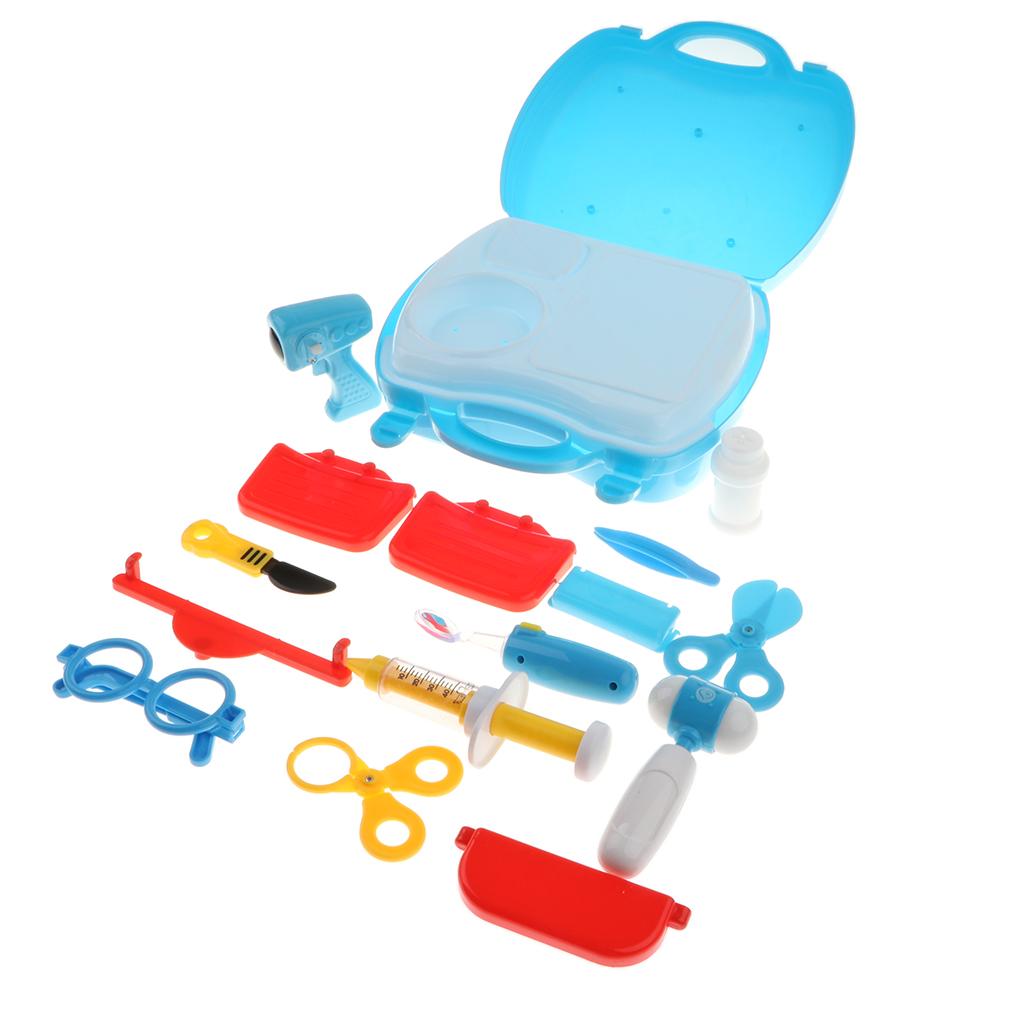 Kids Children Plastic Pretend Role Set with Storage Case