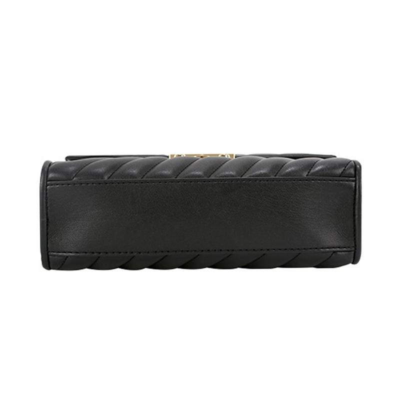 MICHAEL KORS Rose Chain Quilted Small Fragrance Leather Crossbody Bag Medium Women's Black