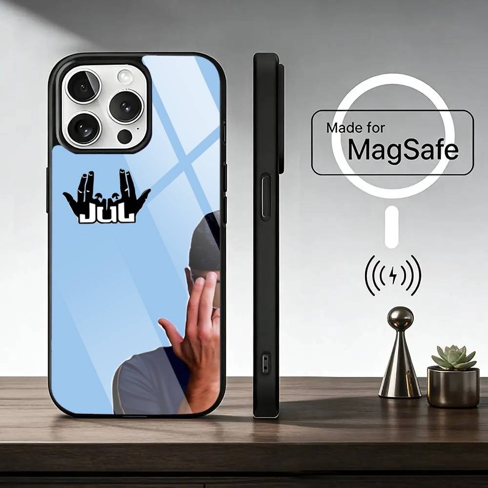 Rapper J-JuL C'est Pas Des Lol Handyhülle Für iPhone17,16,15,14,13,12,11 Plus,Pro Magnetisch Für Magsafe Kabelloses Laden