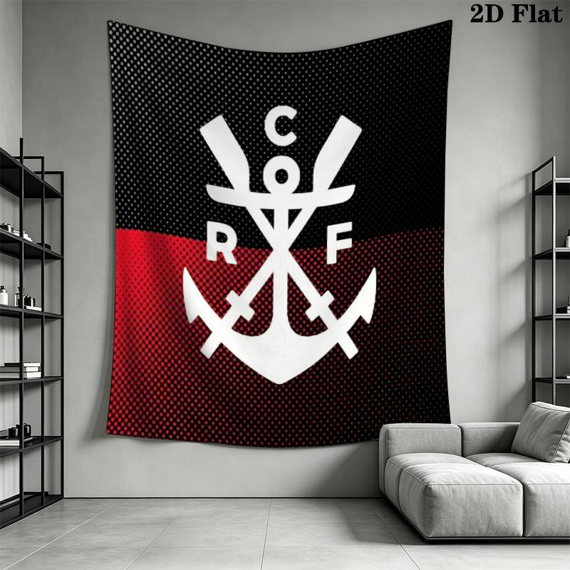 CR Flamengo Wall Tapestry Aesthetic Wall Hanging Printed Fabric Blanket Decorative Tapestries for Bedroom Living Room Home Decor