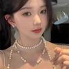 Long Pearl Necklace Women'S Light Luxury Retro High-End Neck Chain Sweater Chain Stacked Sweater Chain Accessories