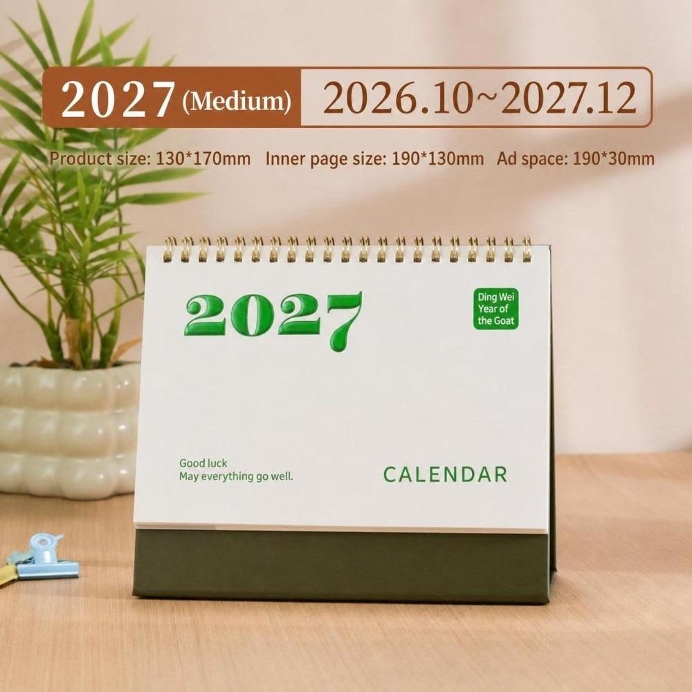 Minimalist Desktop Calendar 2027 Self-Discipline Tracker New Desk Calendar  Workspace