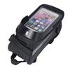 Bike Phone Bag EVA Hard Shell Dual Zippers Waterproof Touch Screen Large Capacity Bike Phone Holder for Mountain Bike