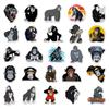 50 Gorilla Graffiti Stickers - Waterproof Cartoon Animal Designs for DIY Skateboards, Phone Cases, and Luggage.