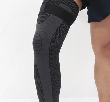 Long Compression Leg Area Sleeves Bandage Protect Sports Lengthen Knee Pads Braces Support Elastic Knee Protector Joint Pain Cycling