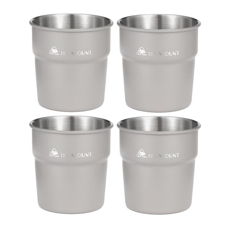 300ml Beer Wine Cups Portable Stainless Steel Tableware Tea Coffee Milk Beer Mug Stackable Camping Water Cup for Travel Hiking