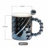 Light Luxury Mug, High-Value Cup, Gift Electroplated Ceramic Water Cup, Household With Lid Spoon, Office Coffee Cup