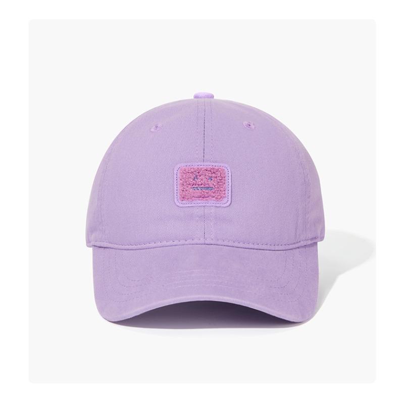 New square smiley face embroidered baseball cap summer thin sun hat sun protection male and female couples versatile cap