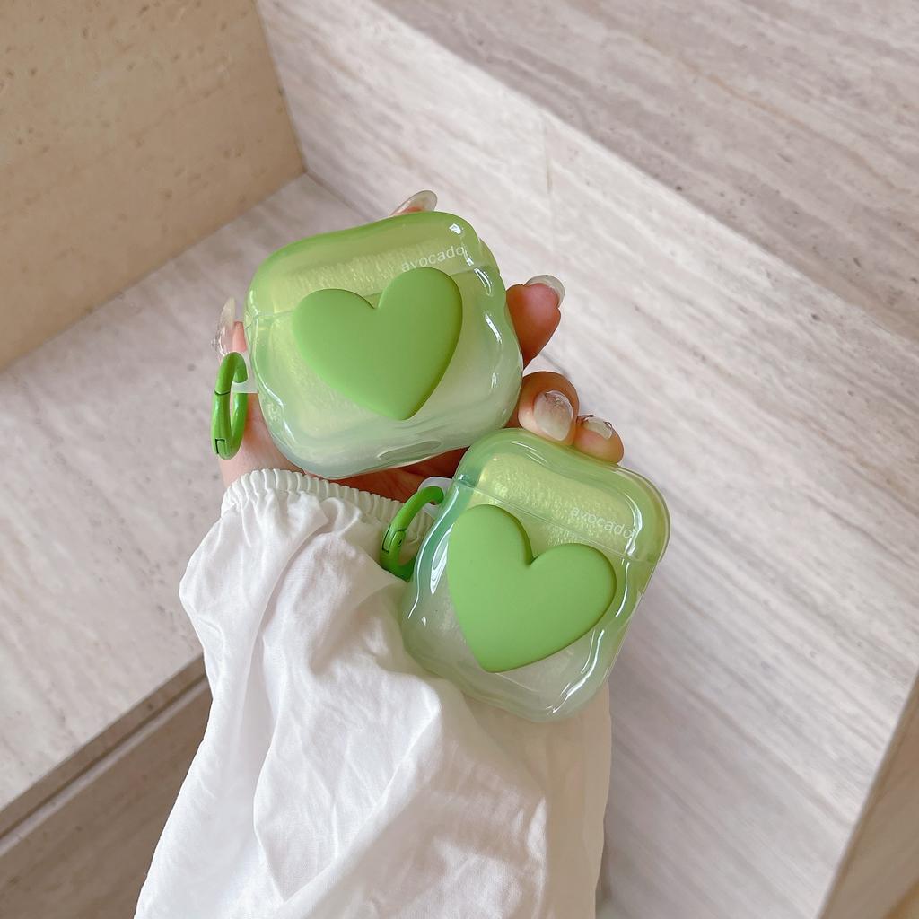 Ins Wind Gradual Change Three-dimensional Love Airpodspro1 Earphone Cover Protective Case 1st Generation Apple Bluetooth Silicone Soft Case