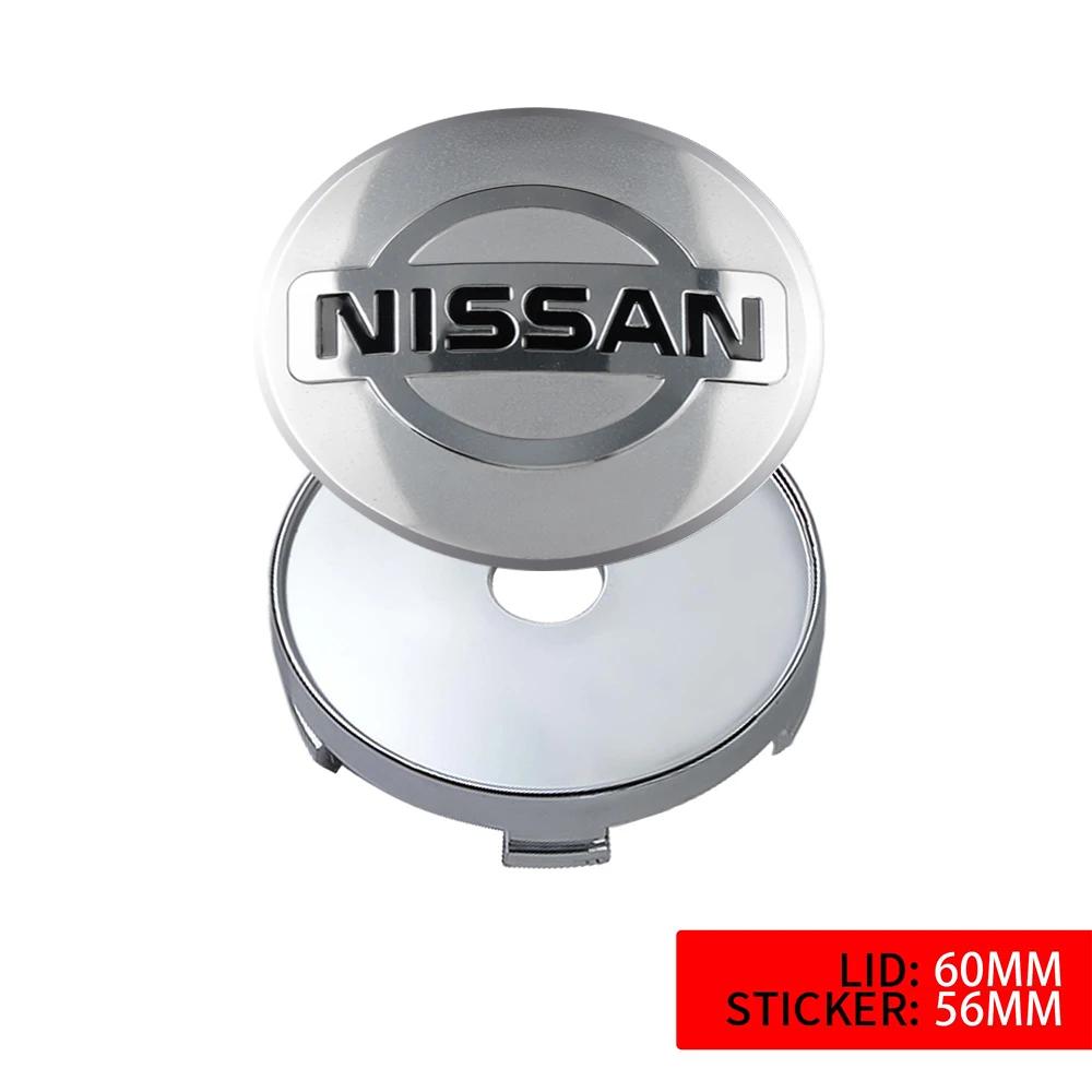 Für Nissan ArR44 Stück 54/56/60mm Auto Radnabenabdeckung Felgenabdeckung Emblem Aufkleber für Nissan Qashqai J11 J10 Juke Leaf NOTE X-trail T32 Tiida