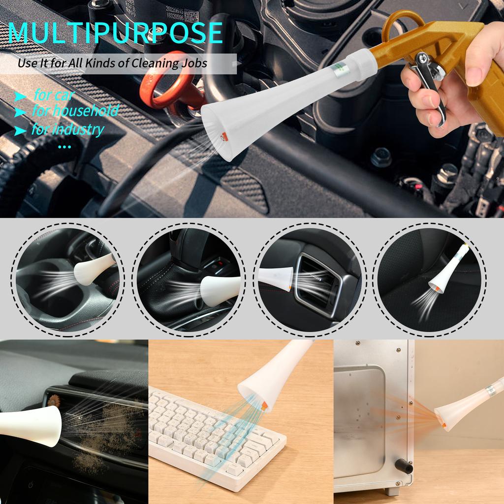 Hot Sales High Pressure Air Blow Gun Car Detailing Kit Car Interior Cleaner Air Duster Blower Gun Set