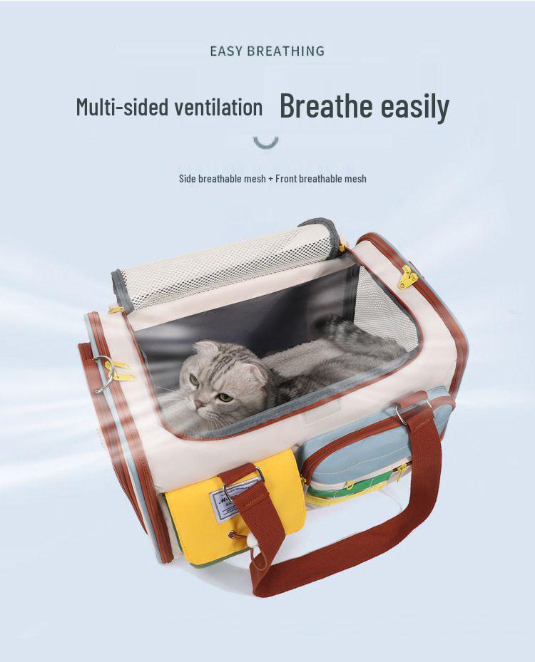 Large Capacity Breathable Pet Backpack & Shoulder Bag - Comfortable, Scratch-Resistant, Portable Outdoor Pet Carrier