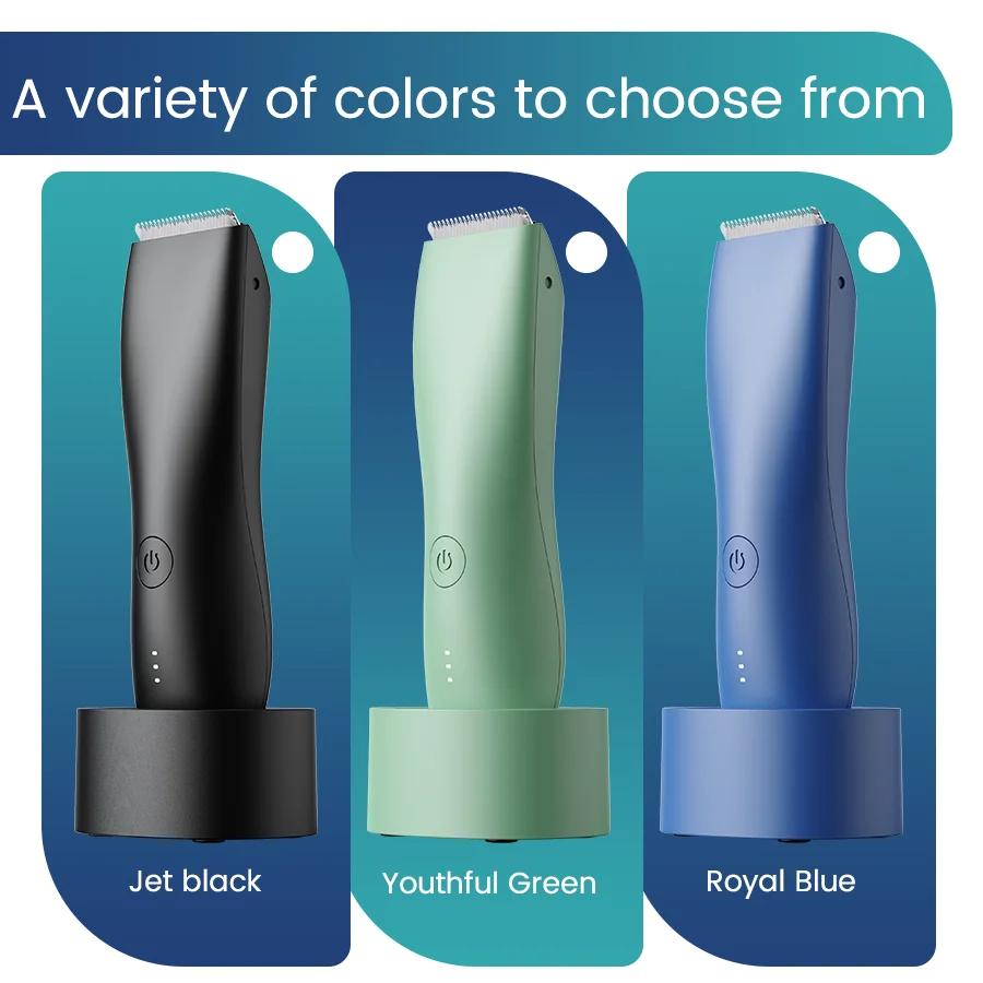 [IPX6] Men's Groin/Body Trimmer w/ SkinSafe - Foil Blades & Precision, Rechargeable Ball Shaver for Sensitive Skin