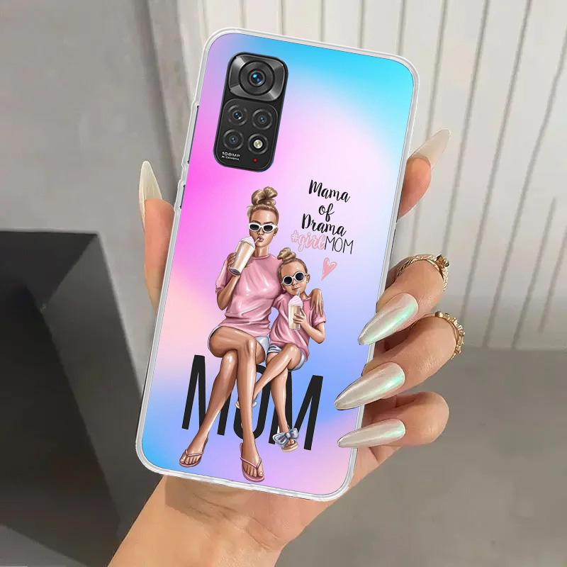 

Woman Fashion Girl Super Mom Baby Phone Case for Xiaomi Redmi Note 15 14 14S 13 12S 12 Pro 11S 11 Plus 11T 11E 10S Soft Funda Pr Redmi Note 13 Pro 4G