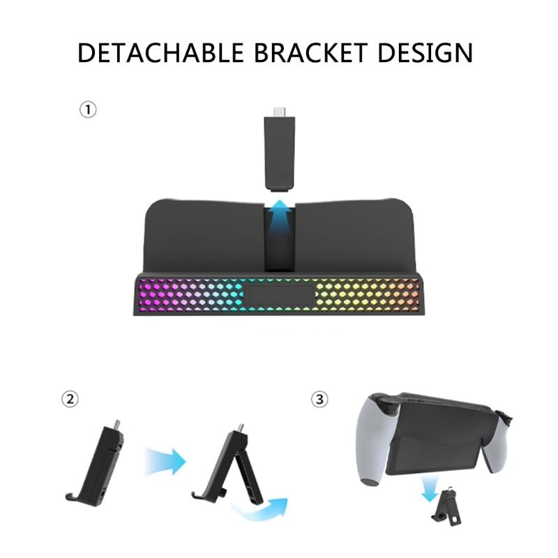 Charging Dock Station Game Console Charger Stand for Console Charging Holder with Light Tabletop Charging Base