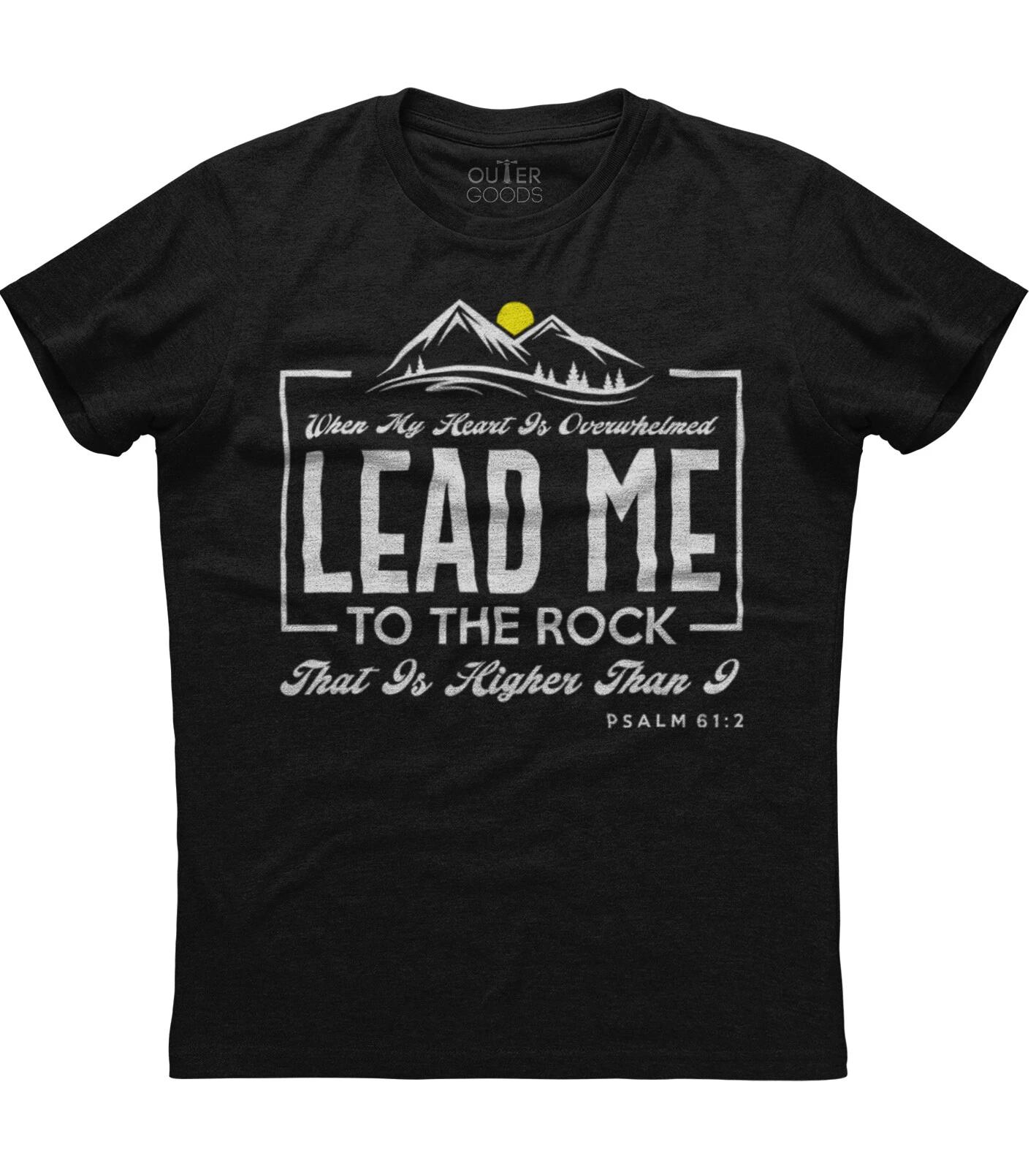 Lead Me To The Rock Mens Short Sleeve New Cotton Black T-shirt L