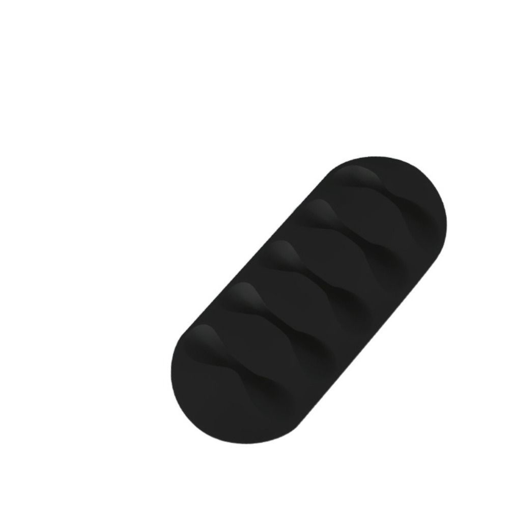 

Multifunctional Cable Organizer Self Adhesive Cord Clips Cable Winder Cable Holder Desktop Tidy black-5 holes