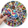 Colorful Frog Cartoon Animal Stickers: Trendy, Creative, Waterproof for Journals & Luggage (50 Sheets)