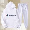 Set Pullover con Cappuccio in Pile Tinta Unita - Tendenza Felpa Casual da Uomo