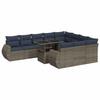 VidaXL 11-piece Garden Sofa Set and Cushions Rattan Acacia 3326712