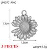 3PCS/LOT CARLIDANA Handmade Gold Plated Stainless Steel Charms, Sun Star Flower Butterfly Pendants for Bracelet Necklace Making