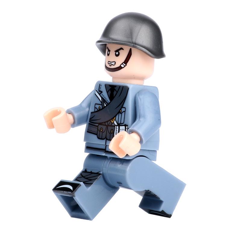 Italian WWII Military Minifigures Building Blocks – Educational Assembly Toys for Children