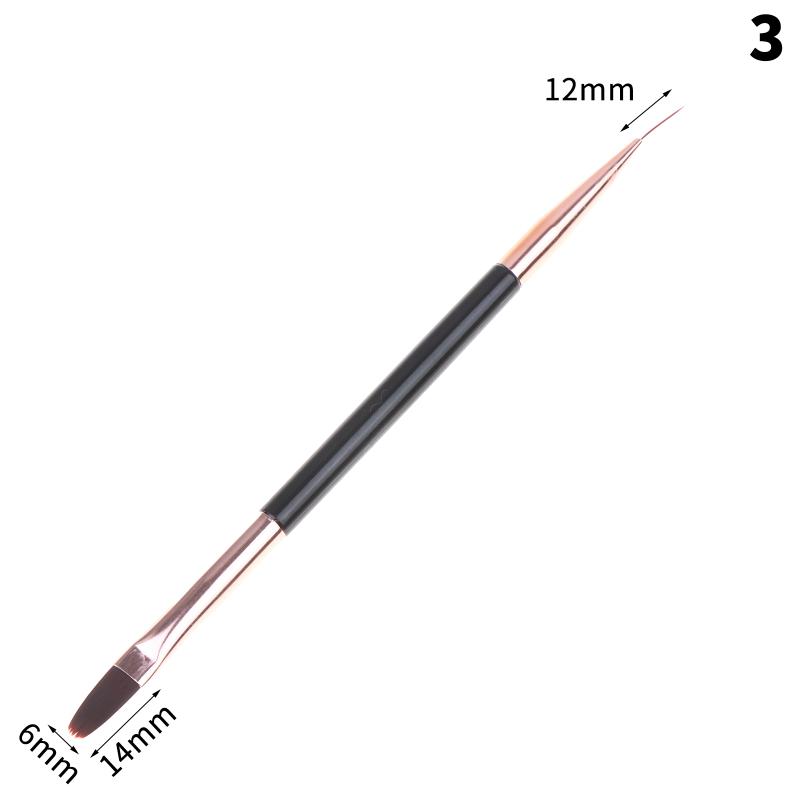 Double Ended Nail Art Brush for Manicure Drawing Design DIY Tool Professional Salon Painting Pen Easy Control for Acrylic Gel