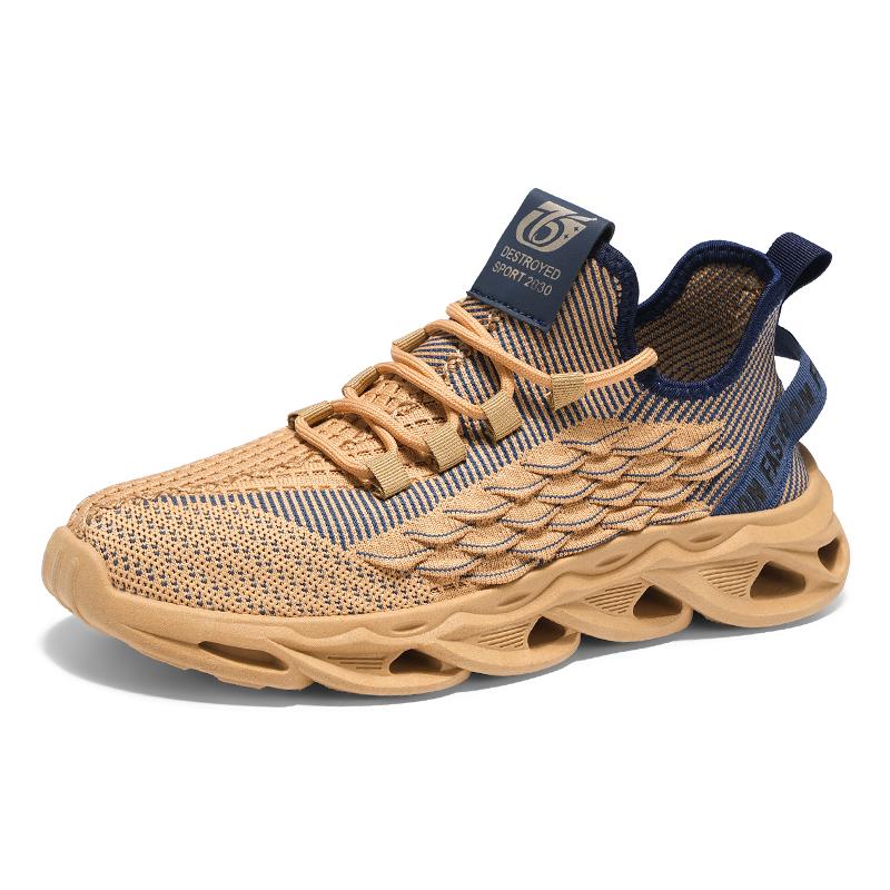 2025 Running Sneakers Newest Breathable Comfort For Men Low Top Large Size Men's Sports Increase Shoes Mesh Jogging Casual