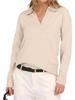 2026POLO lapel sweater women's loose casual European and American autumn and winter spot knitted women's top